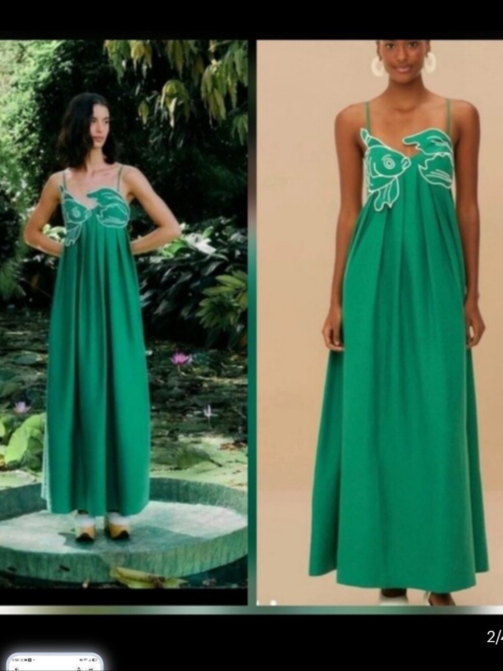 Farm Rio Green Fishtop Maxidress - Picture 2 of 5